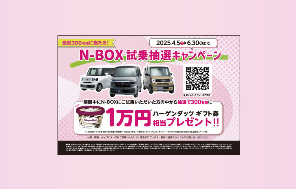 N-BOXご試乗でプレゼント!